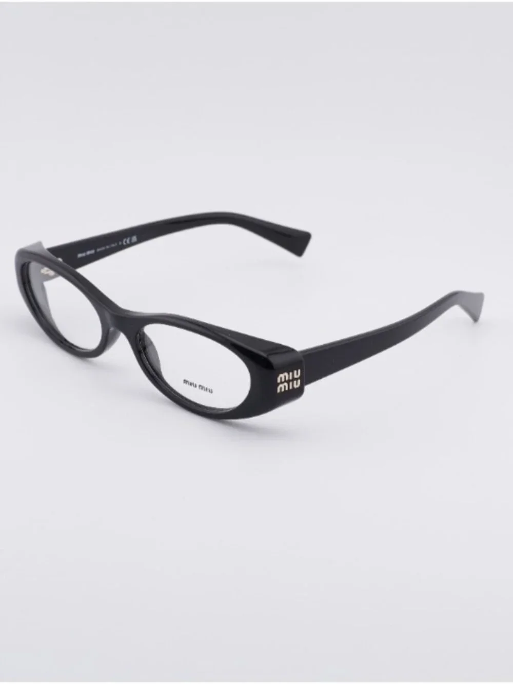 Miu Miu MU 03ZV 16K1O1 Eyeglasses Black 55mm Oval Frame